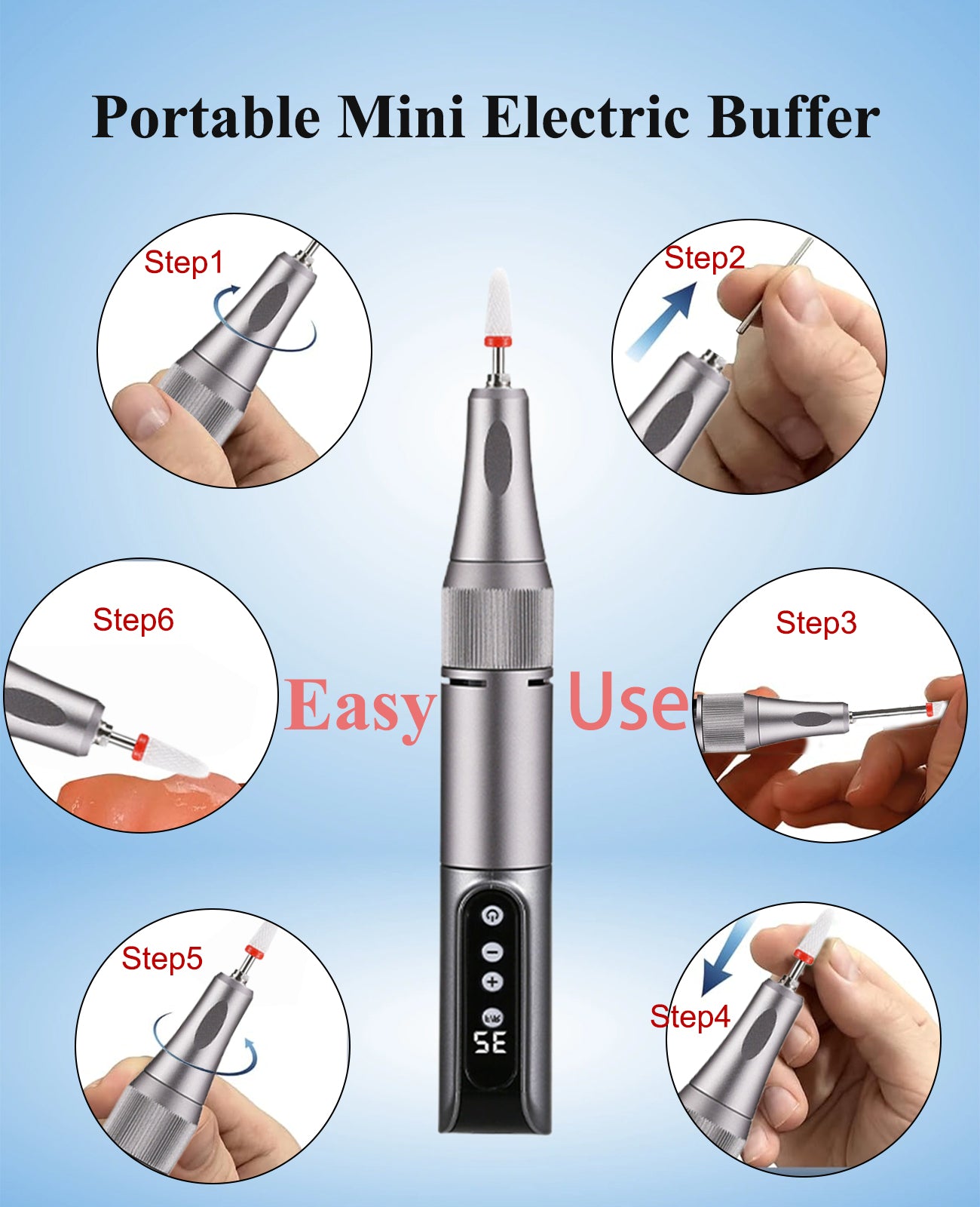 Cordless Repair & Care Kit - for Trimming, Polishing, Comfort Adjustment & Stain Removal, with 11 Attachments & Portable Case, 35000 RPM
